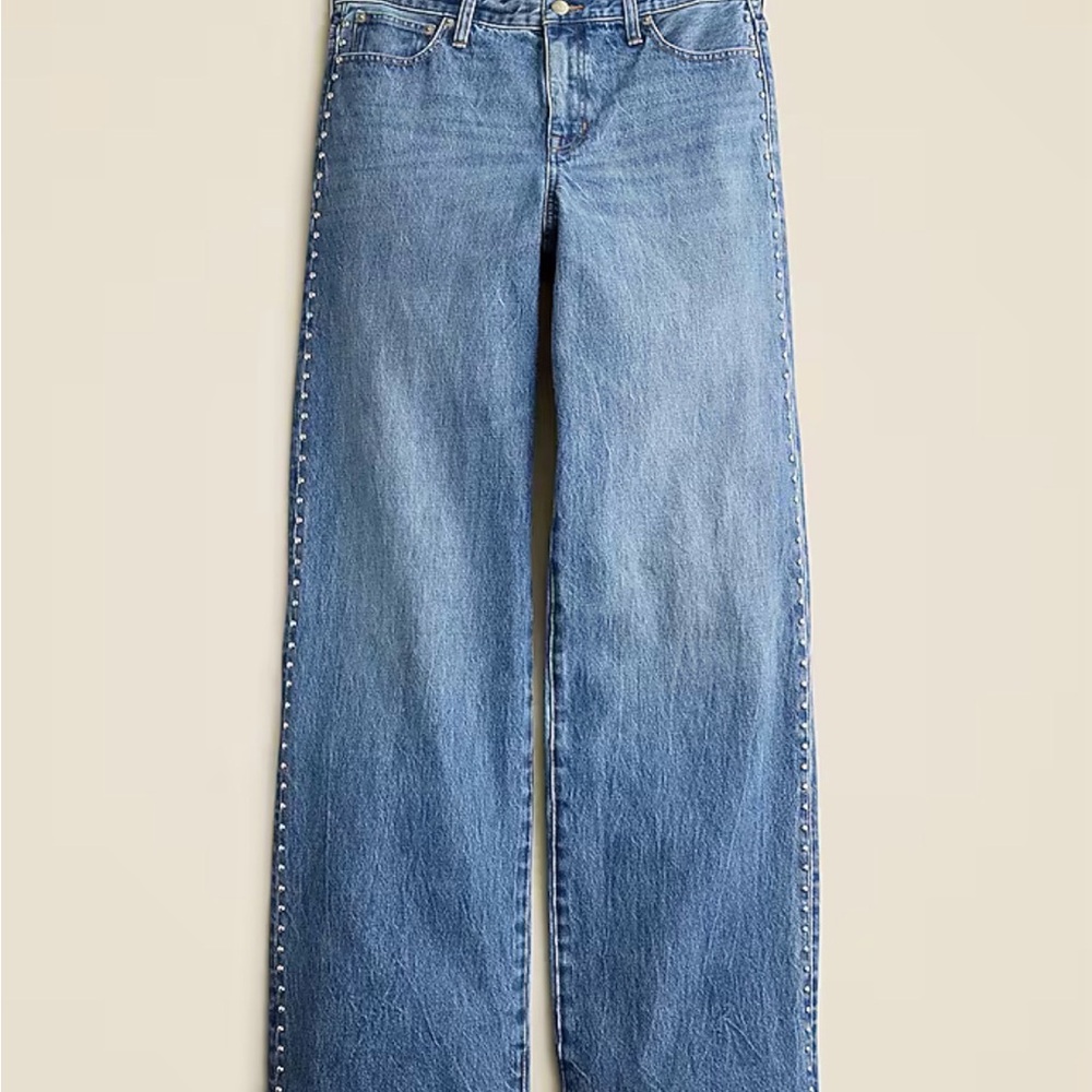J. Crew Studded Lower Rise Jeans